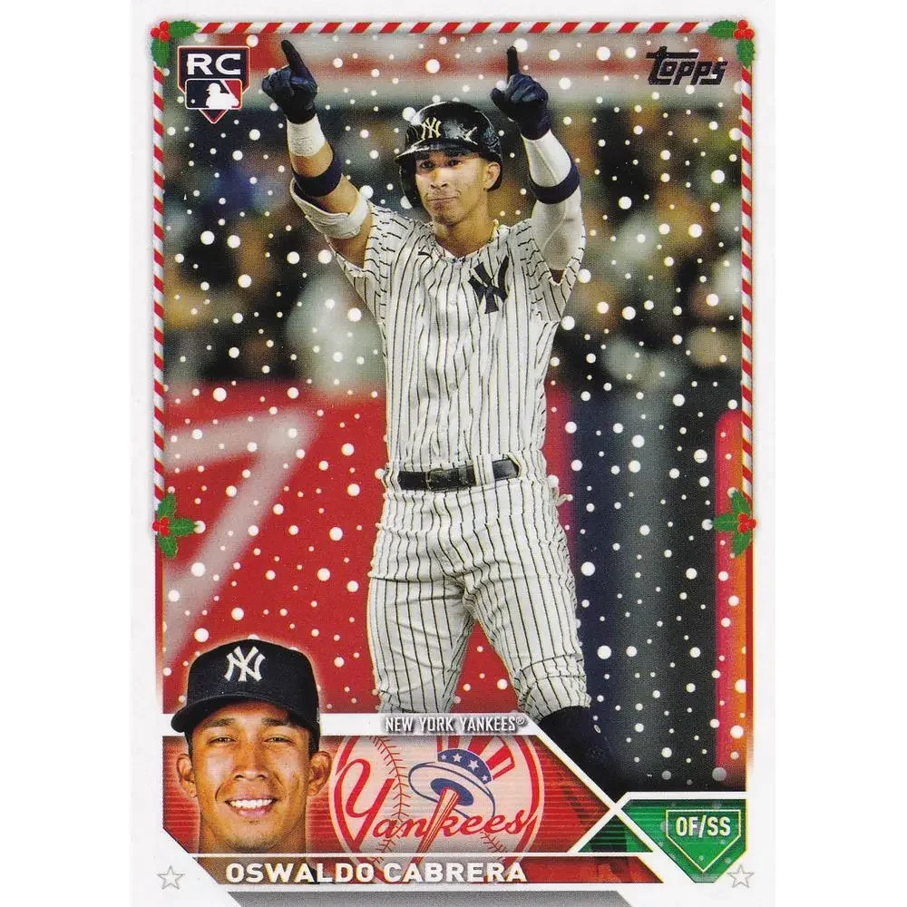2023 Topps Holiday Oswaldo Cabrera RC H163 New York Yankees